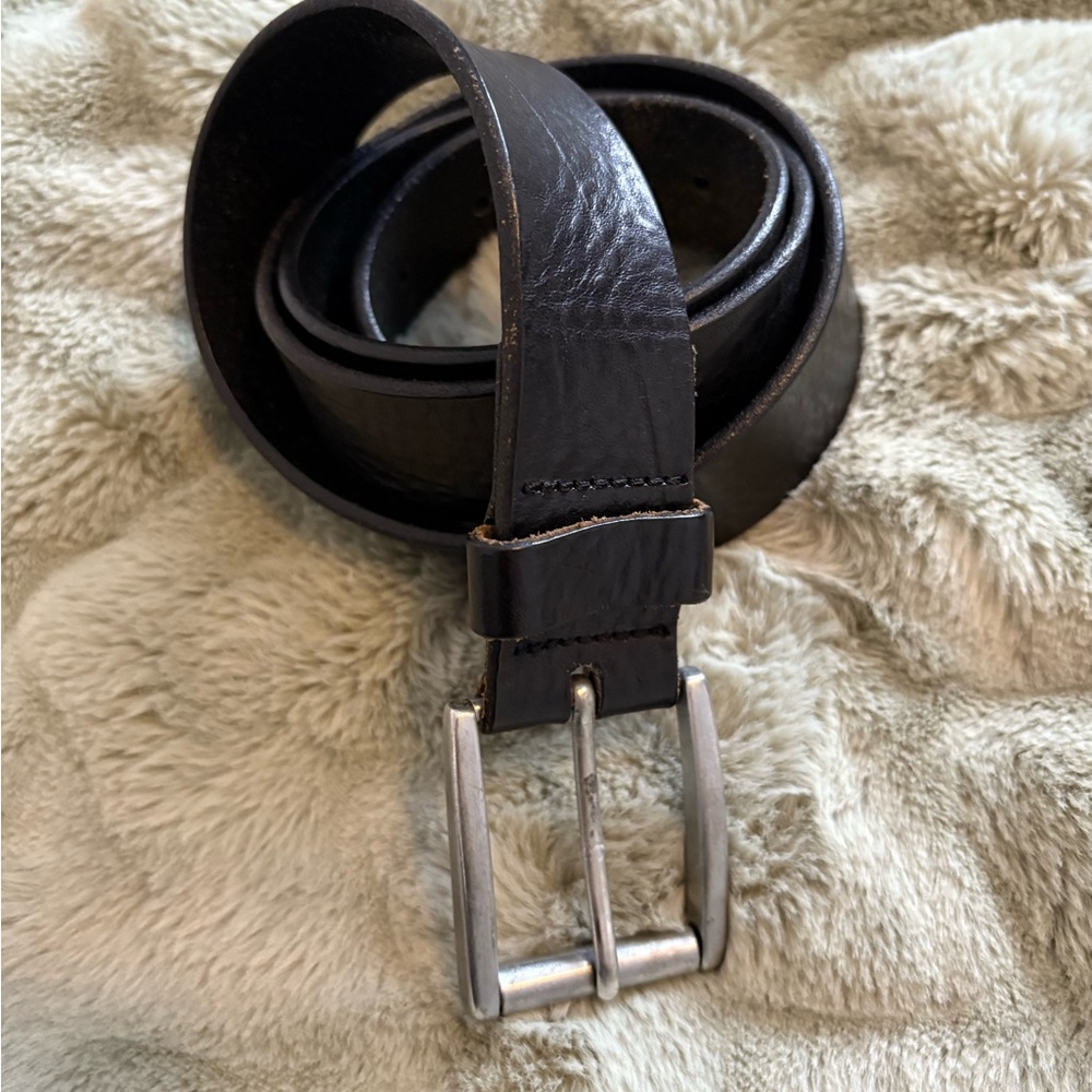 Men's Black Leather Belt